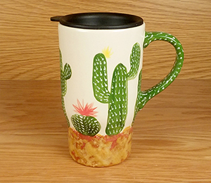 Houston Heights Color Me Mine Cactus Travel Mug