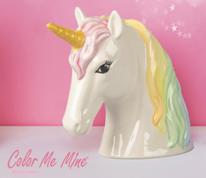 Houston Heights Color Me Mine Sparkle Unicorn Bank