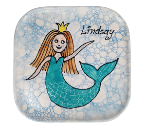 Houston Heights Color Me Mine Mermaid Plate