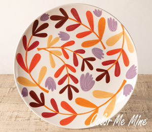 Houston Heights Color Me Mine Fall Floral Charger
