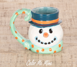 Houston Heights Color Me Mine Snowman Mug