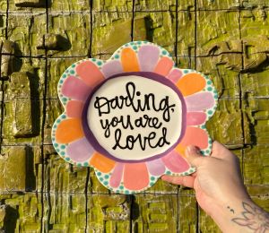 Houston Heights Color Me Mine Flower Plate