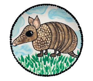 Houston Heights Color Me Mine Armadillo Plate