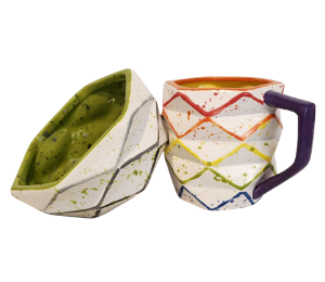 Houston Heights Color Me Mine Rainbow Prism Mug