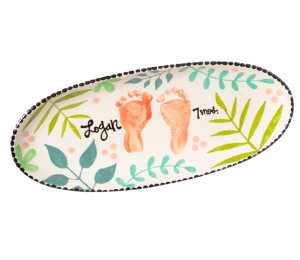Houston Heights Color Me Mine Footprint Leaf Plate