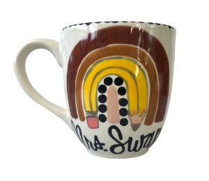 Houston Heights Color Me Mine Neutral Rainbow Mug