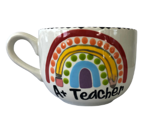 Houston Heights Color Me Mine Polka Dot Rainbow Mug