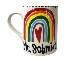 Houston Heights Color Me Mine Rainbow Heart Mug