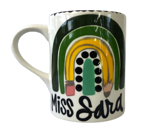Houston Heights Color Me Mine Green Rainbow Mug