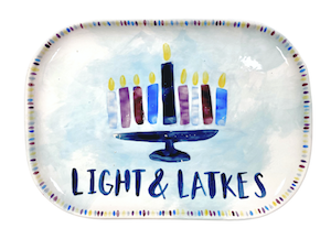 Houston Heights Color Me Mine Light & Latkes Platter