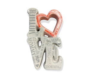 Houston Heights Color Me Mine L-O-V-E Mom Plaque