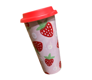 Houston Heights Color Me Mine Strawberry Travel Mug