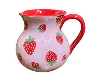 Houston Heights Color Me Mine Strawberry Pitcher