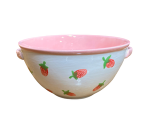 Houston Heights Color Me Mine Strawberry Print Bowl