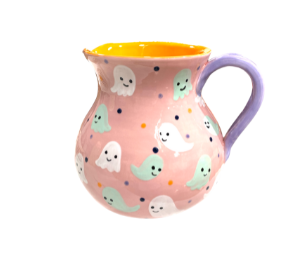 Houston Heights Color Me Mine Cute Ghost Pitcher