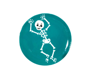 Houston Heights Color Me Mine Jumping Skeleton Plate