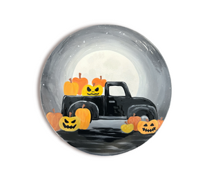Houston Heights Color Me Mine Pumpkin Truck Plate
