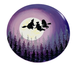 Houston Heights Color Me Mine Kooky Witches Plate