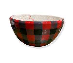 Houston Heights Color Me Mine Buffalo Check Bowl