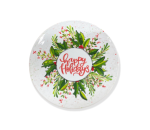 Houston Heights Color Me Mine Holiday Wreath Plate