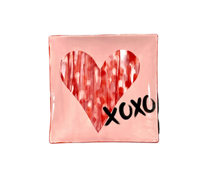 Houston Heights Color Me Mine Marbled Heart Plate