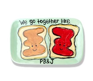 Houston Heights Color Me Mine PB&J Plate