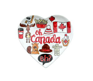 Houston Heights Color Me Mine Canada Heart Plate