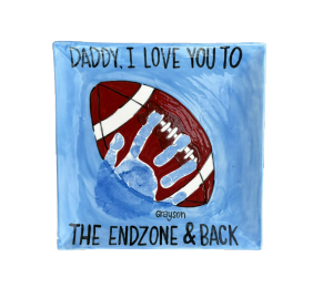 Houston Heights Color Me Mine Handprint Football