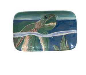 Houston Heights Color Me Mine Swimming Turtle Plate