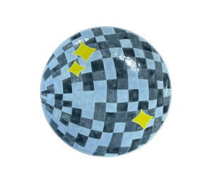 Houston Heights Color Me Mine Disco Ball Salad Plate