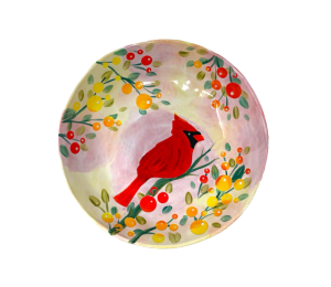 Houston Heights Color Me Mine Cardinal Plate