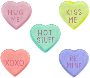 Houston Heights Color Me Mine Heart Plates