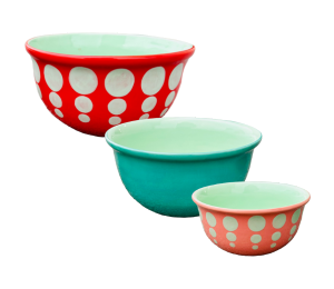 Houston Heights Color Me Mine Retro Mixing Bowls