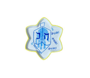 Houston Heights Color Me Mine Dreidel Plate