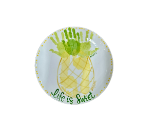 Houston Heights Color Me Mine Pineapple Plate