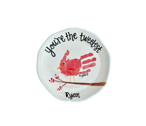 Houston Heights Color Me Mine Winter Bird Plate