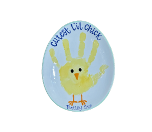 Houston Heights Color Me Mine Little Chick Egg Plate
