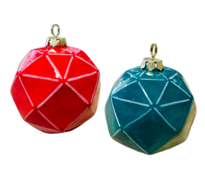 Houston Heights Color Me Mine Jewel Toned Faceted Ornament