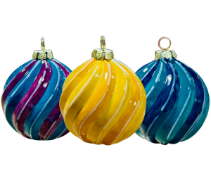 Houston Heights Color Me Mine Jewel Toned Spiral Ornament