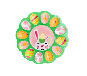 Houston Heights Color Me Mine Easter Sherbet Egg Plate