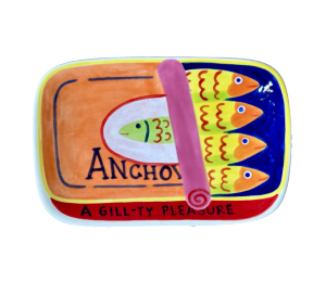 Houston Heights Color Me Mine Anchovies App Plate