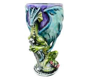Houston Heights Color Me Mine Antique Dragon Goblet