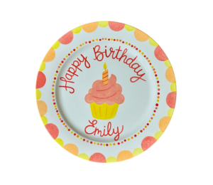 Houston Heights Color Me Mine Birthday Cupcake Plate