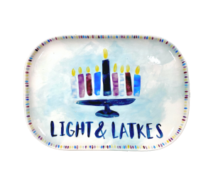 Houston Heights Color Me Mine Light & Latkes Platter