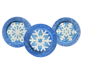 Houston Heights Color Me Mine Paper Snowflake Plate