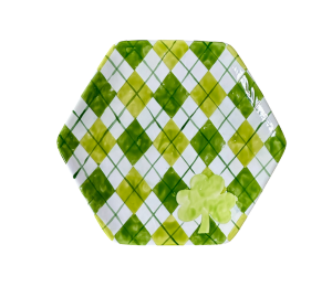 Houston Heights Color Me Mine Irish Argyle Plate