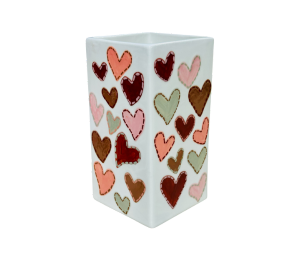 Houston Heights Color Me Mine Quilted Heart Vase